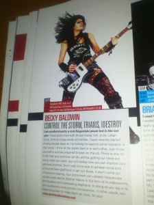 Interview in Bass Guitar Magazine