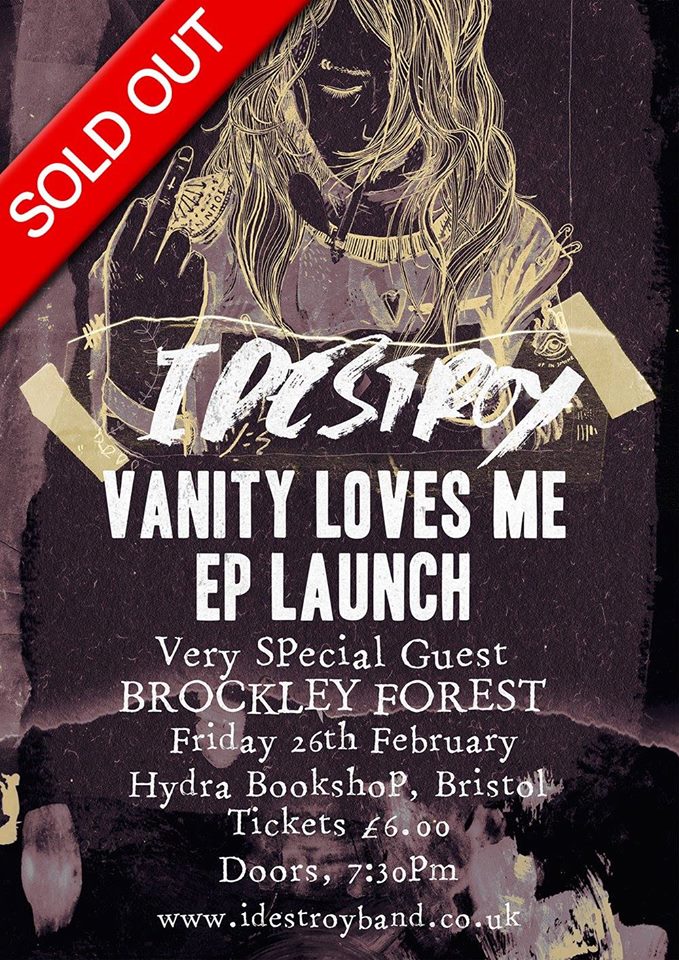 IDestroy Vanity Loves Me EP Launch Gig Poster