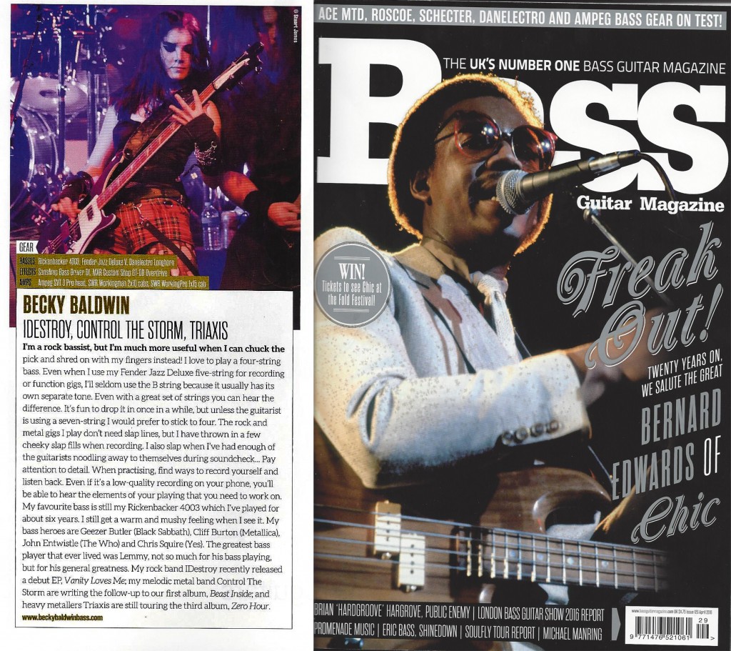 Bass Guitar Magazine Becky Baldwin